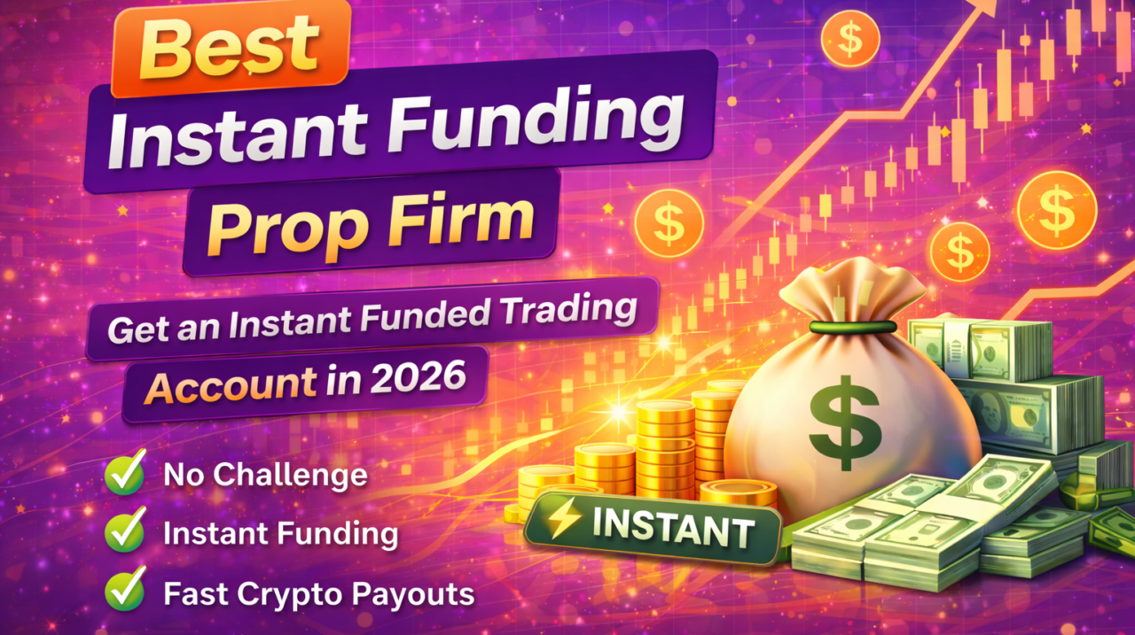 Instant funded trading account from the best instant funding prop firm with no evaluation challenge
