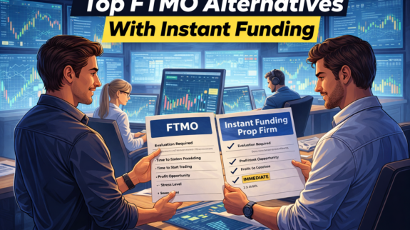 FTMO alternatives instant funding prop firms comparison funded trading accounts