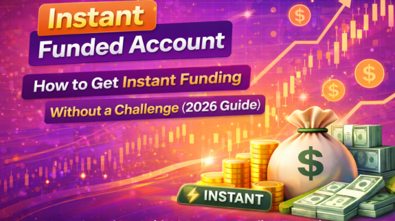 Instant funded account without challenge guide 2026 showing instant funding prop firm with fast crypto payouts