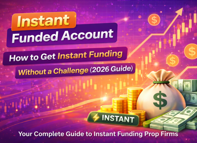 Instant funded account without challenge guide 2026 showing instant funding prop firm with fast crypto payouts
